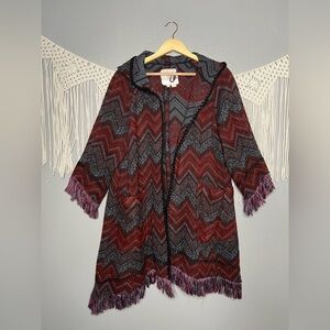 Anthropologie HEI HEI Chevron Sweater Coat Size XS/S
